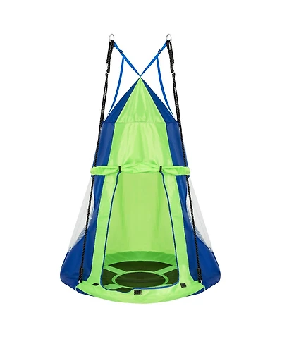 2-in-1 40 Inch Kids Hanging Chair Swing Tent Set