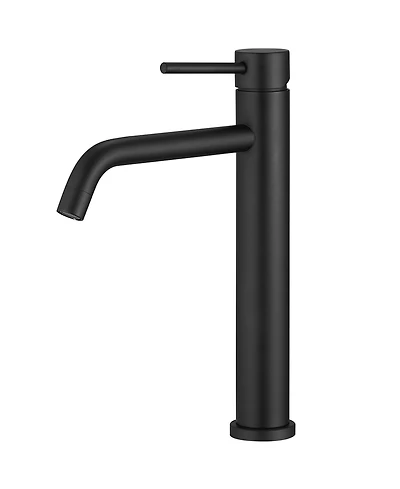 Modern Single Hole Single Handle Vessel Bathroom Vanity Sink Faucet With Pop Up Drain Without Overflow in Brushed Gold