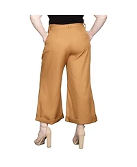 Standards & Practices Plus Pleated Front Cropped Wide Leg Pants