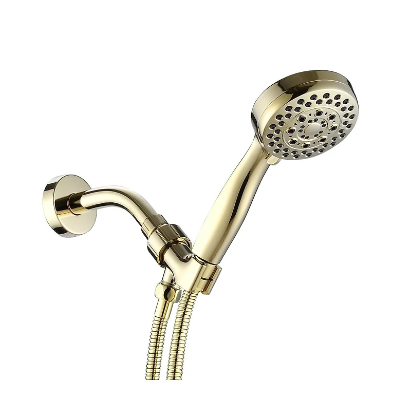Rainsken Handheld Shower Head with Hose High Pressure Shower Heads, Gold