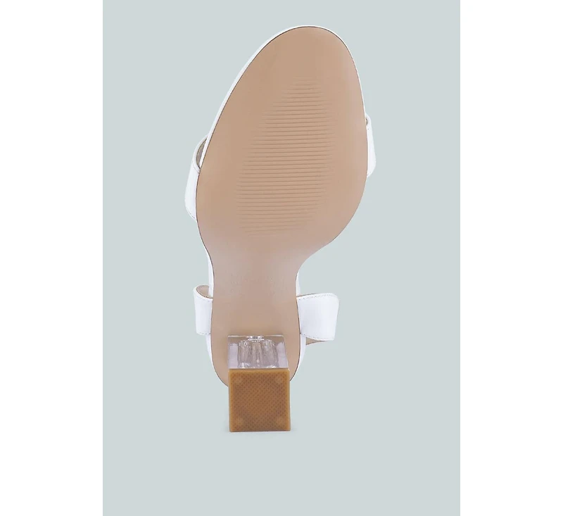 Poloma Clear Block Heel Party Sandals Women