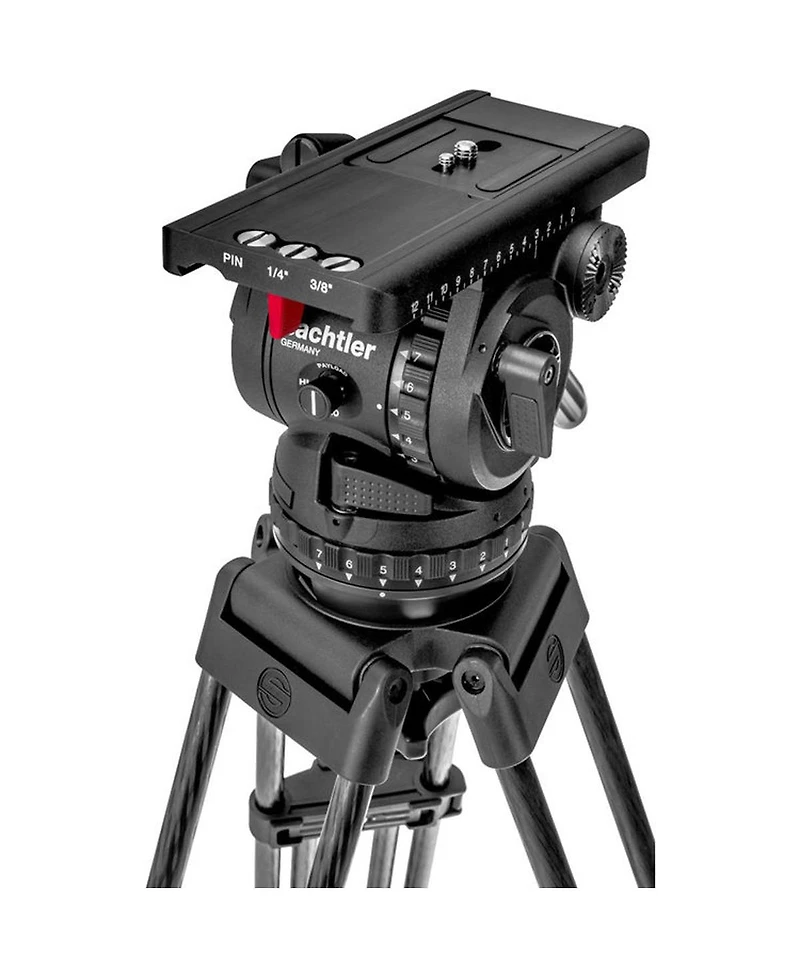 Sachtler Video 18 S2 Fluid Head with Eng 2 Carbon Fiber Tripod and Mid-Level Spreader
