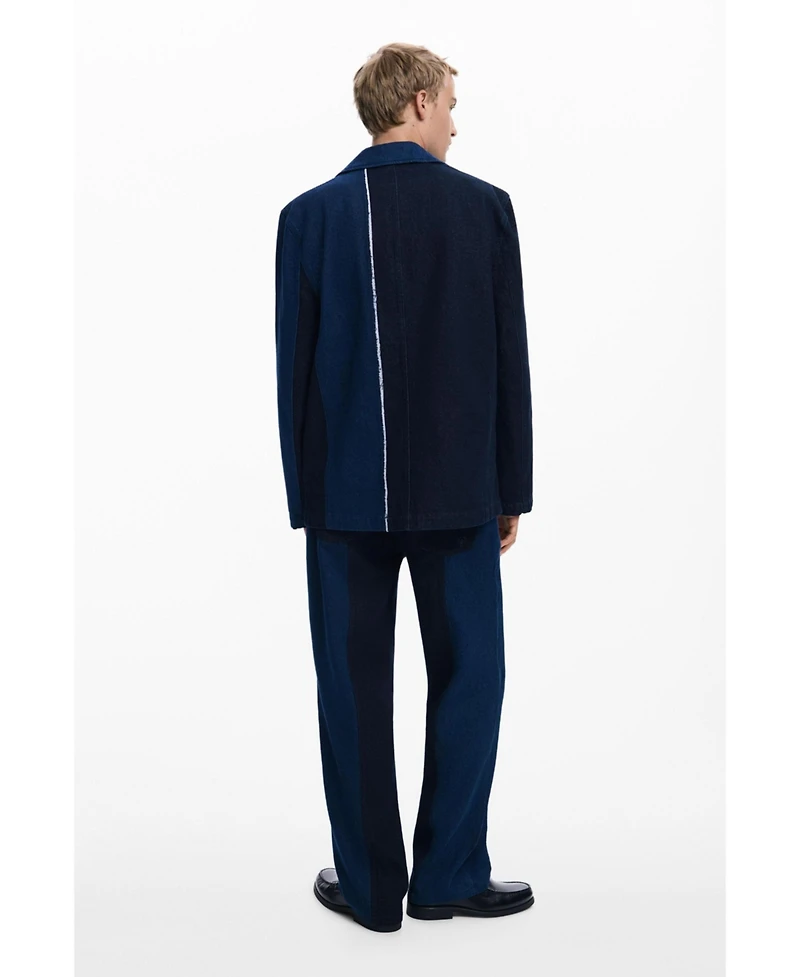 Desigual Men's Blazer with combined seams