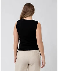 Ripe Maternity Jodie Ruched Ribbed Tank