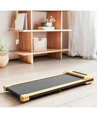 Soozier Walking Pad Under Desk Treadmill with Remote Control, Wheels