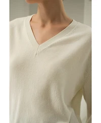 Lilysilk V-Neck Baby Cashmere Sweater