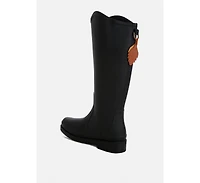 Indiana Charm Detail Calf Boots Women