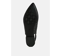 Giora Glitter Slingback Flat Womens Sandals Women