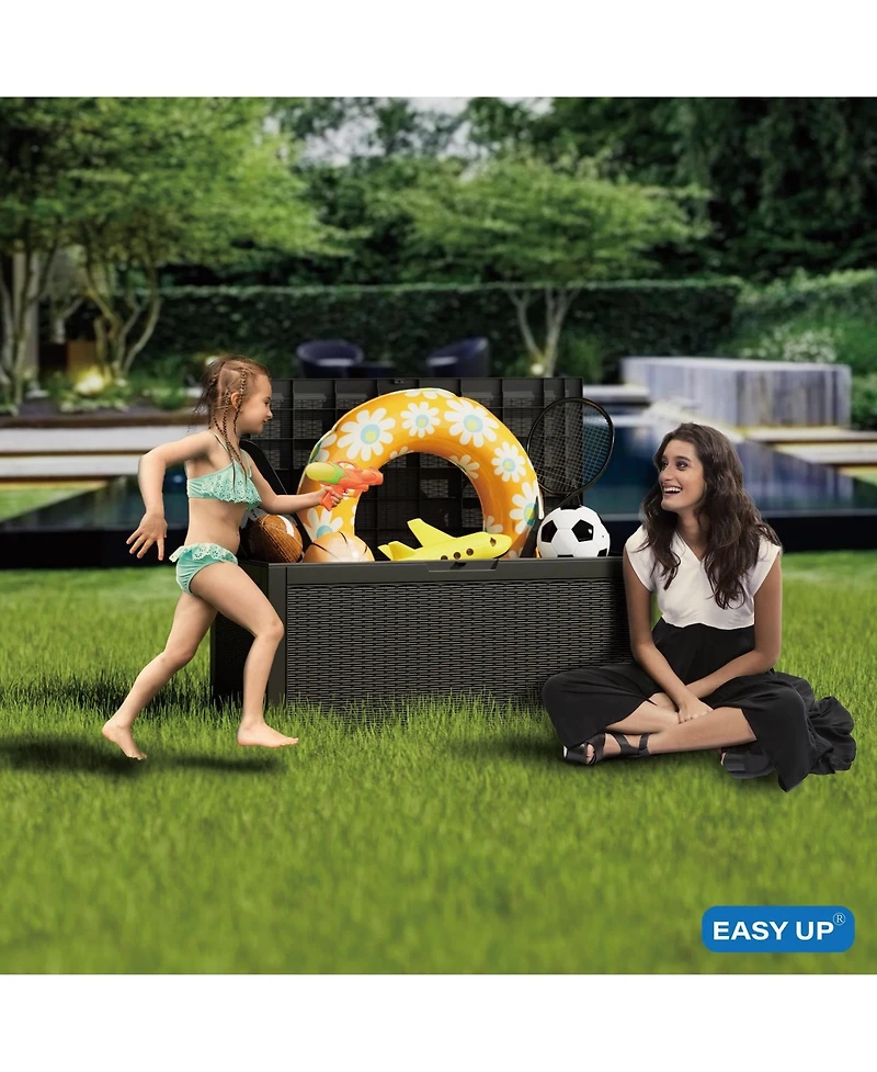 Chic Crate - 100 Gallon Water Resistant Resin Lockable Deck Box