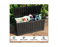 Chic Crate 75-gal Water Resistant Resin Lockable Deck Box - Light Gray