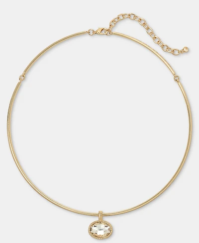 On 34th Crystal Structured Gold Tone Pendant Necklace, Macy's Exclusive