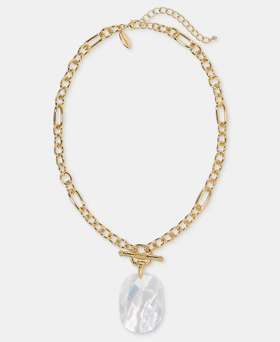 Style & Co Mother-of-Pearl Pendant Necklace, 18" + 3" extender, Macy's Exclusive