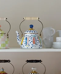 MacKenzie-Childs Go Fish Enameled Steel 2-Quart Tea Kettle