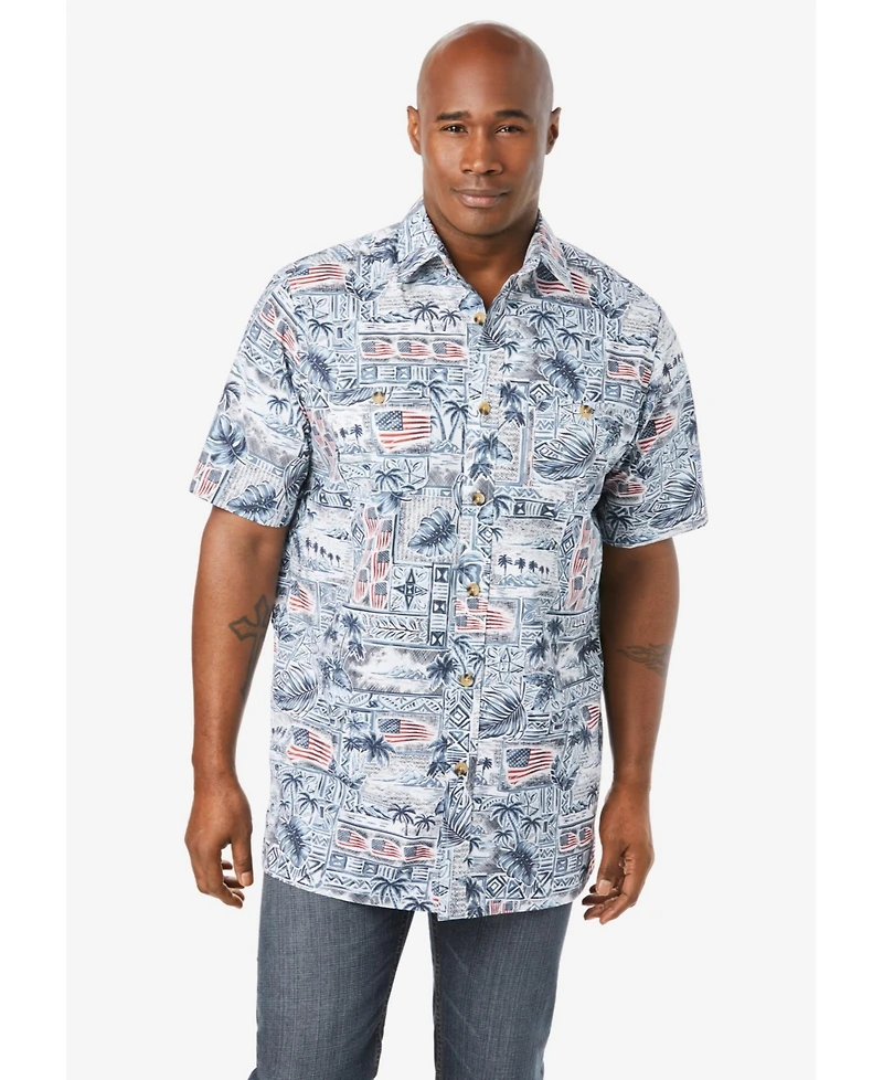 KingSize Men's Short Sleeve American Sport Shirt