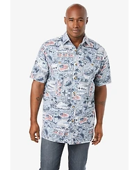 KingSize Men's Short Sleeve American Sport Shirt