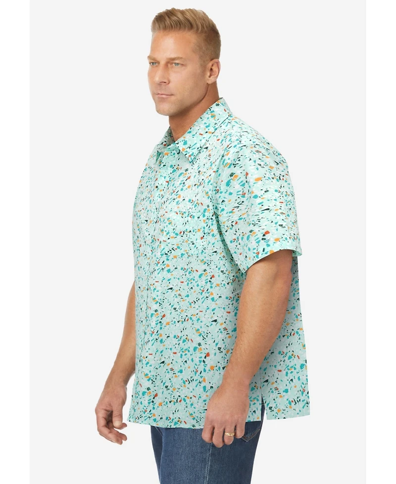 KingSize Big & Tall The No-Tuck Casual Short Sleeve Shirt