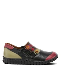 Spring Step Neeta Colorblock Leather Slip-On Shoe with Removable Insole and Flexible Comfort Sole