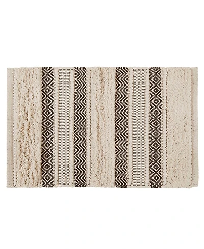 Ink+Ivy Asher Woven Texture Stripe Bath Rug, 20" x 32"