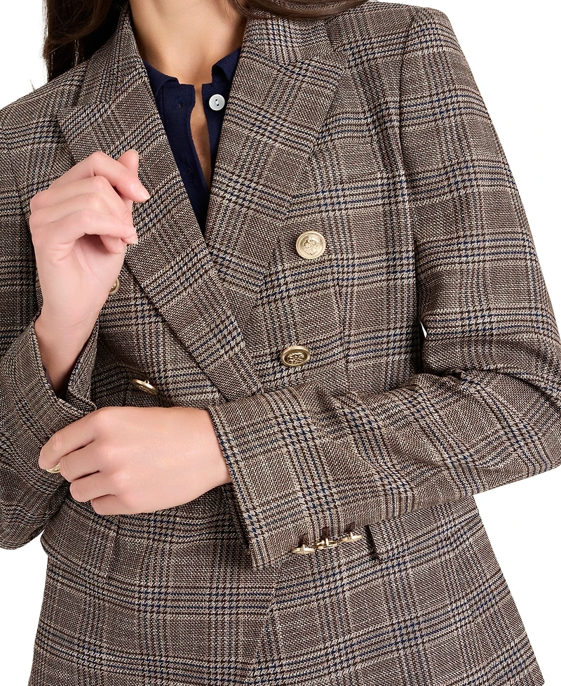 Tahari Asl Petite Plaid Blazer Jacket