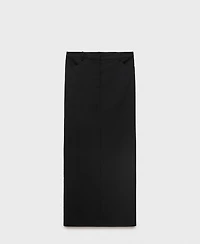 Mango Women's Slit Detail Long Pencil Skirt