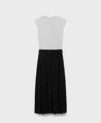 Mango Women's Contrasting Belt Dress