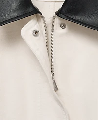 Mango Women's Contrasting Collar Denim Jacket