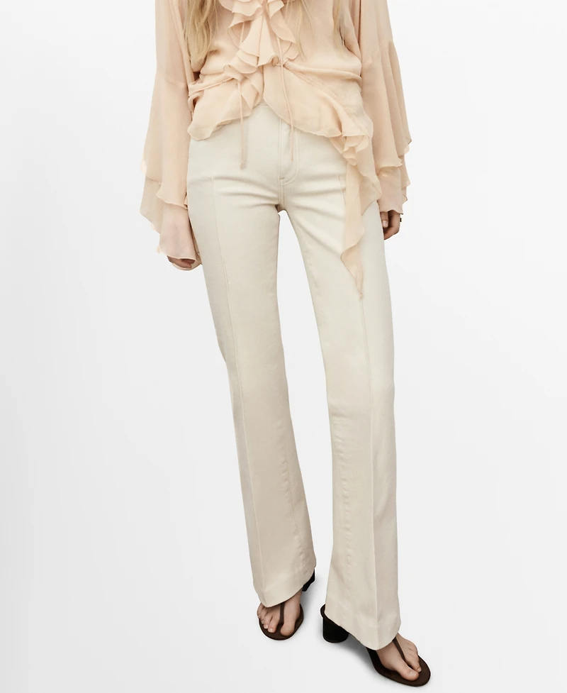 Mango Women's Mid-Rise Flared Jeans