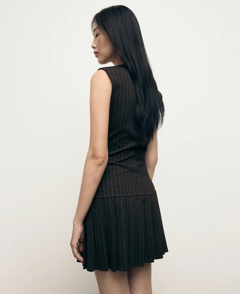 Mango Women's Pleated Short Dress