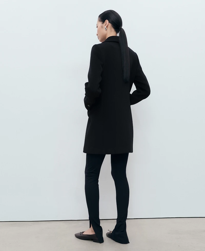 Mango Women's Double-Breasted Wool Blend Coat