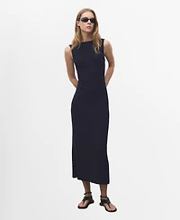 Mango Women's Fitted Textured Dress