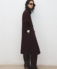 Mango Women's Handmade Oversized Wool Coat