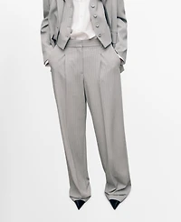 Mango Women's Pinstripe Suit Pants