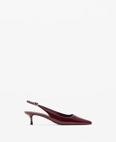 Mango Women's Kitten-Heel Patent Leather Shoes