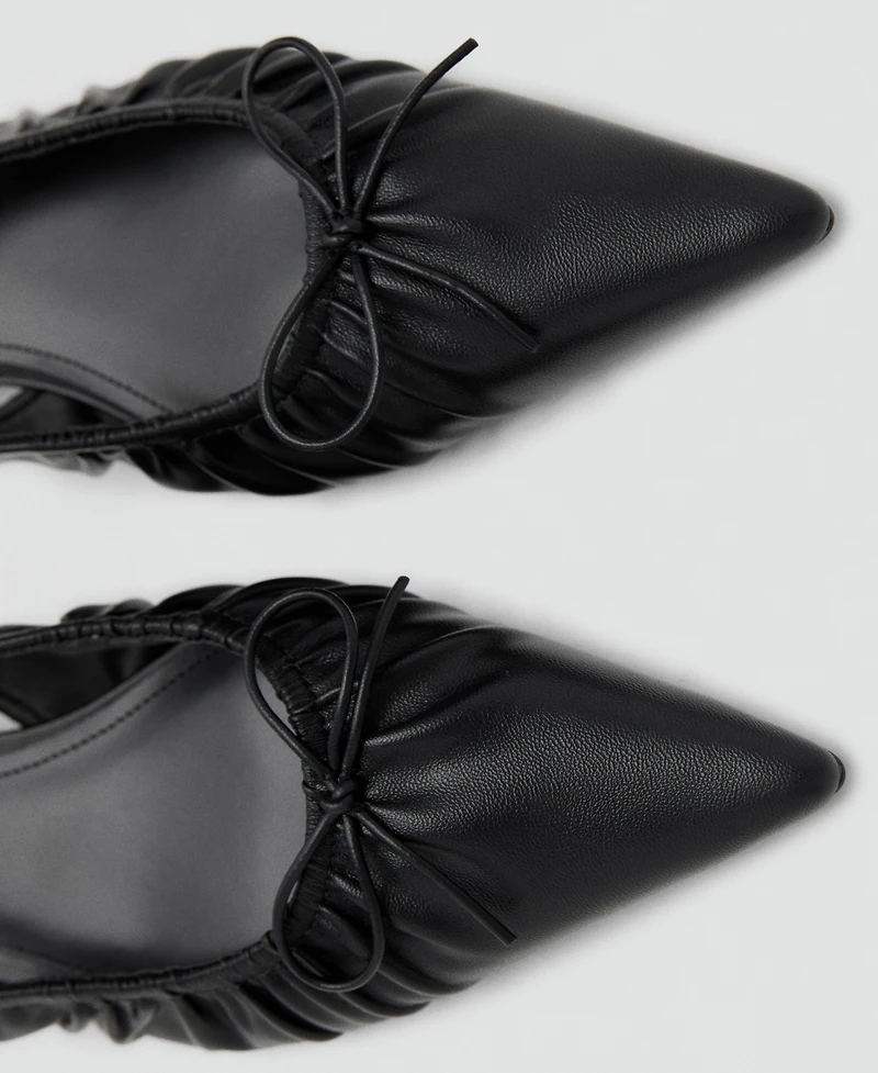 Mango Women's Ruched Bow High-Heel Shoes