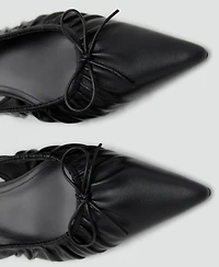 Mango Women's Ruched Bow High-Heel Shoes