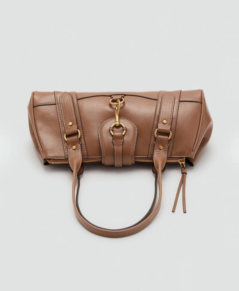 Mango Women's Snap Hook Medium Shoulder Bag