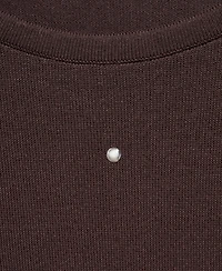 Mango Women's Rhinestones Detail Knitted Sweater