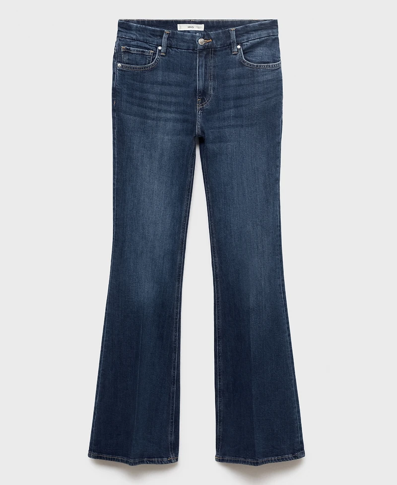 Mango Women's Violet Flared High-Rise Jeans