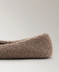 Mango Women's Shearling Ballet Flats