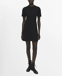 Mango Women's Fine-Knit Flared Dress