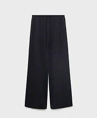 Mango Women's Elasticated Waist Wide-Leg Pants