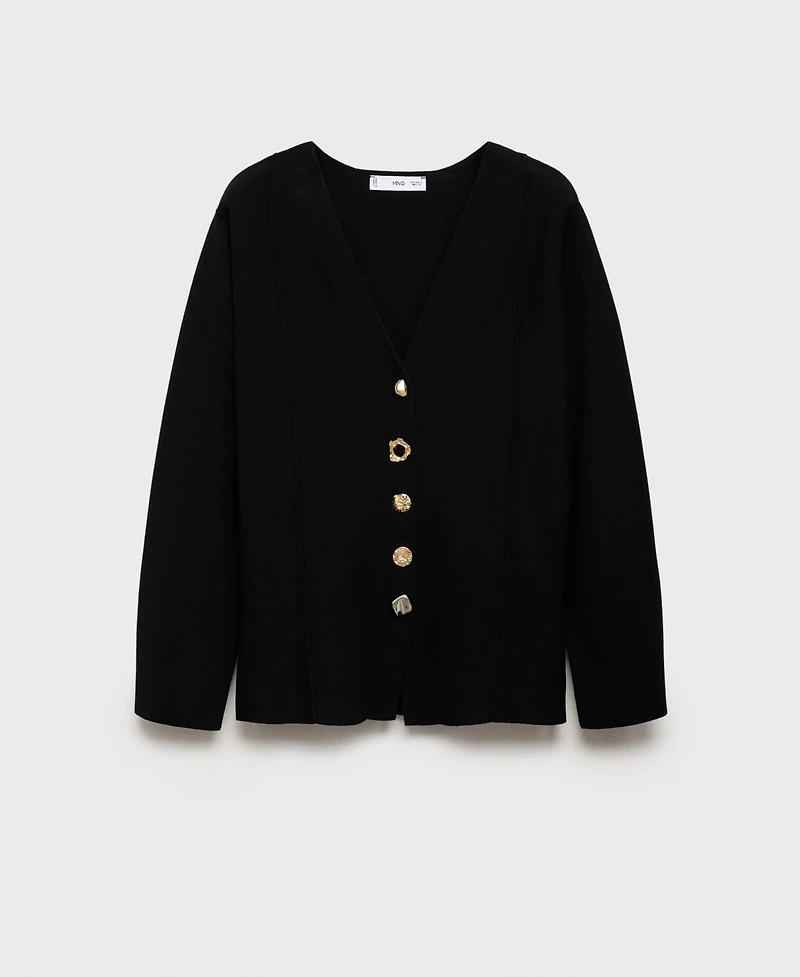 Mango Women's Jewel Buttons Knitted Jacket