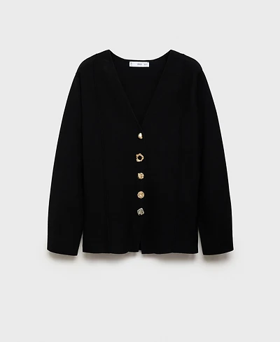 Mango Women's Jewel Buttons Knitted Jacket