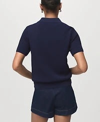 Mango Women's Shirt Collar Sweater