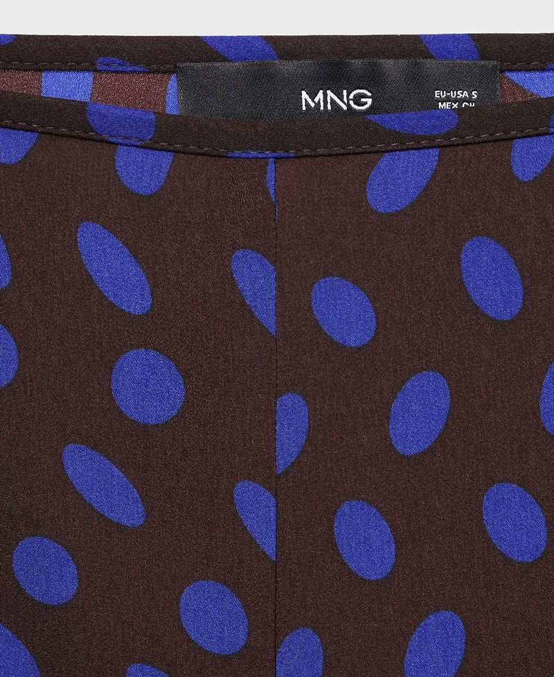 Mango Women's Polka Dots Flare Pants