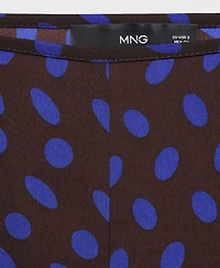 Mango Women's Polka Dots Flare Pants