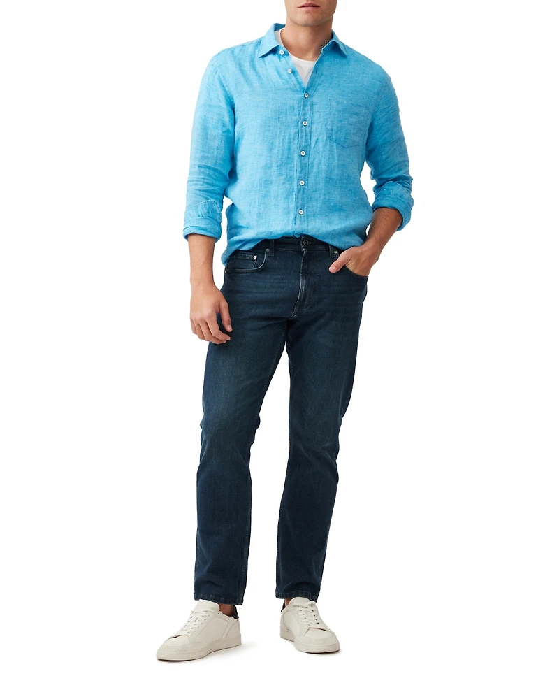Rodd Gunn Men's Coromandel Linen Long Sleeve Slim Fit Shirt