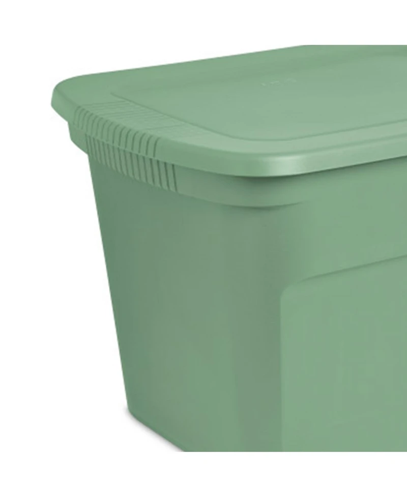 Sterilite 18 Gallon Stackable Storage Tote with Handles, Crisp Green (8 Pack