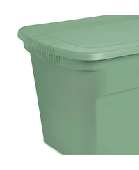Sterilite 18 Gallon Stackable Storage Tote with Handles, Crisp Green (8 Pack