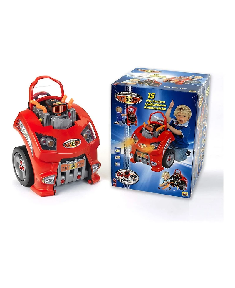 Theo Klein Interactive Toy Car and Engine Service Maintenance Station Play Set